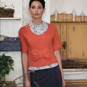 Anthropologie Guinevere Russica knit bow sweater